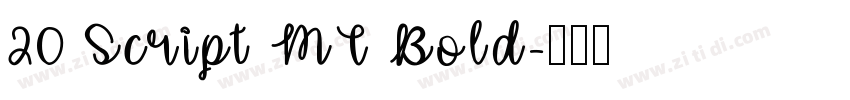 20 Script MT Bold字体转换